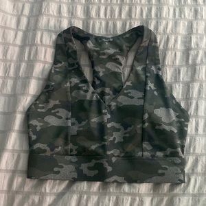 Longline camo sports bra